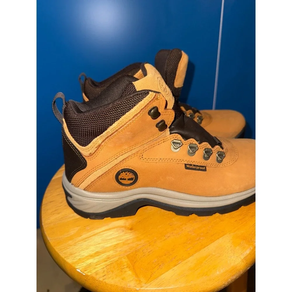 Timberland White Ledge Mid Waterproof Hiking‎ Boots Wheat Brown TB11412 7W Mens